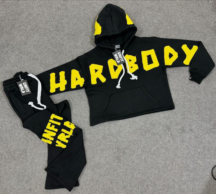 Black/Yellow "HARDBODY" Suit