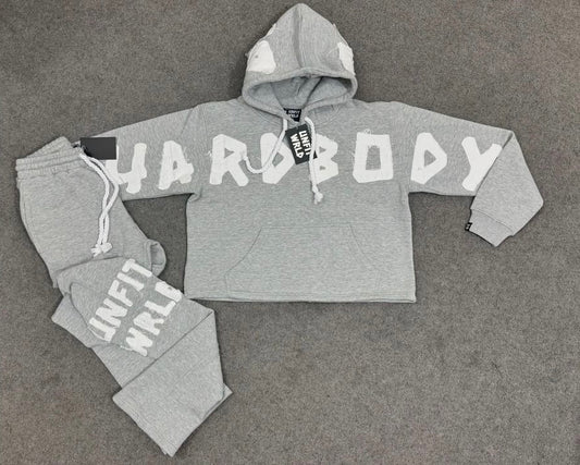 Grey/White "HARDBODY" Suit